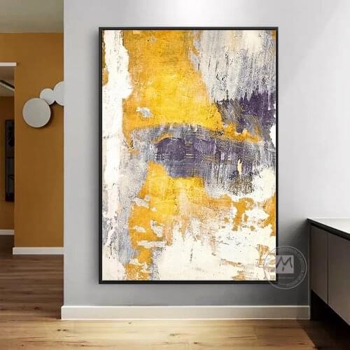 Vintage hand painted modern oil painting handmade abstract wall decor painting big size oil on canvas pictures for living room