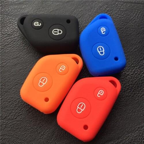 ZAD Silicone rubber Key FOB Case Cover For Peugeot 106 205 206 for Citroen Berlingo Xsara Picasso Saxo 2button Remote key