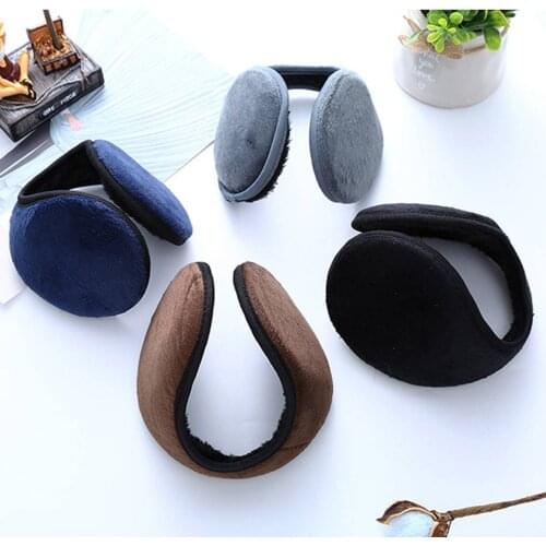 Unisex Solid Winter Earmuffs Women Men Ear Cover Protector Thicken Plush Soft Warm Earmuff Warmer Apparel Accessories