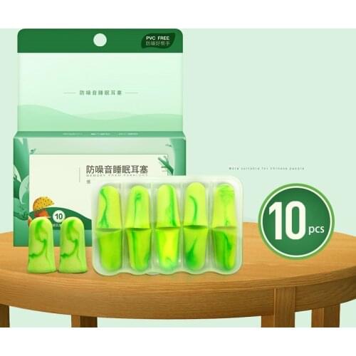 1 box / 10 pcs Noise cancelling ear plugs soft sleep women mute noise reduction work to sleep ohropax anti-noise purring
