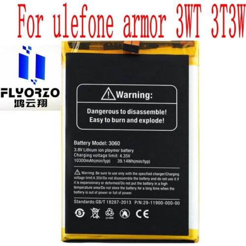 100% Brand new original 10300mAh ulefone 3060 Battery For ulefone armor 3WT 3T3W Mobile Phone