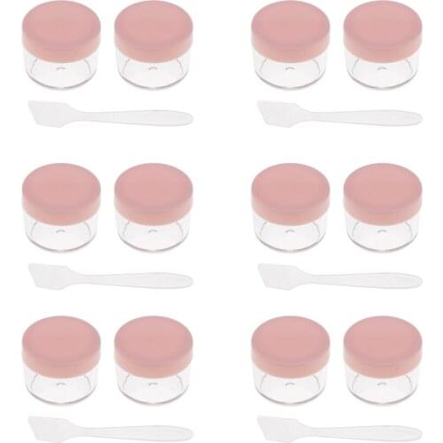12pcs 15g Makeup Sample Container Cosmetic Lotion Cream Gel Jars Pots