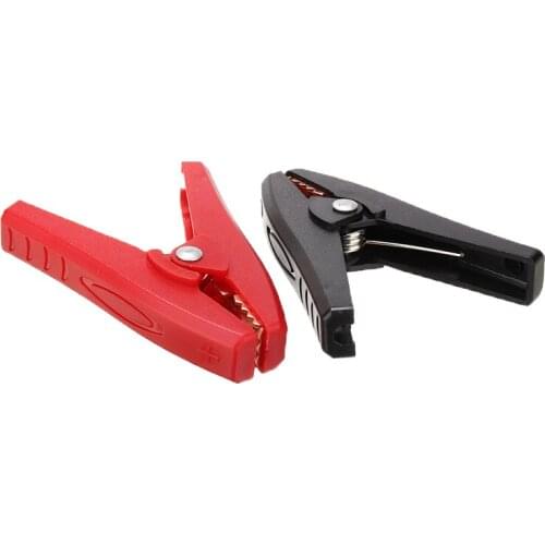 2PCS/SET Plastic Crocodile Alligator Clip 100A Car Battery Insulated Clips Clamps Connector Holds 90mm Length Black + Red