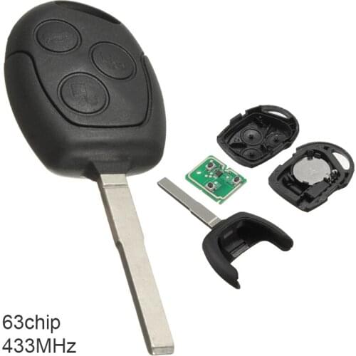 433MHz 3 Buttons Keyless Uncut Flip Smart Remote Key Fob 4D63 Chip for Ford Focus Mondeo Fiesta Galaxy S Max 2004-2011