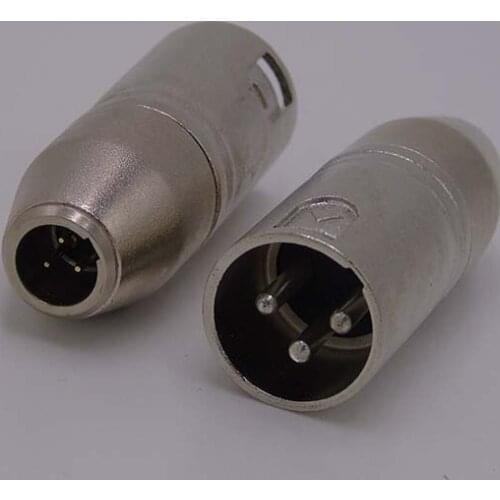 50pcs/lot 3Pin XLR male to mini xlr male audio Microphone Mic Adapter Connector xlr male to mini xlr male audio connecotr