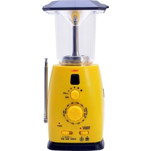 8LED Solar Emergency Light Outdoor Portable Light Multifunction Camping Lights Radio Hand Cranked/USB/Dry Battery/Solar Charging