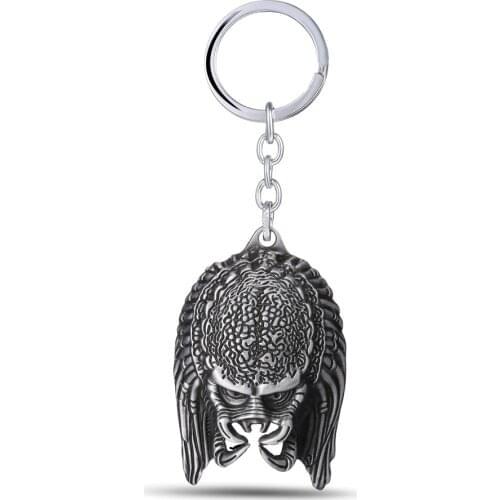 MS JEWELS Movie Alien V Predator Keychain Alloy Alien Mask Metal Key Rings Gifts Chaveiro Key Chain