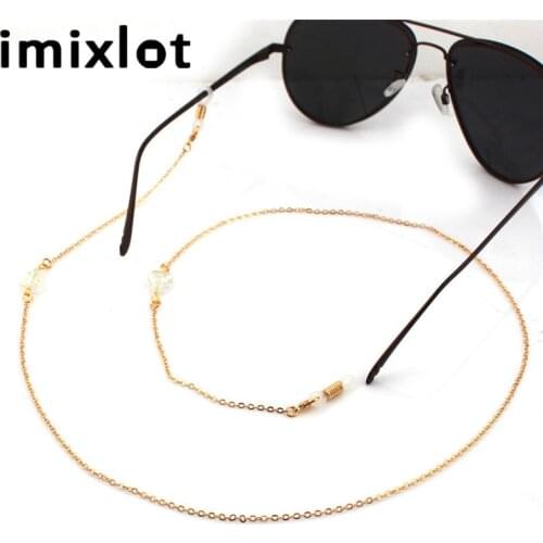 IMIXLOT Women Men Sunglasses Lanyard Strap Necklace Metal Glass Crystal Eyeglass Glasses Chain Cord