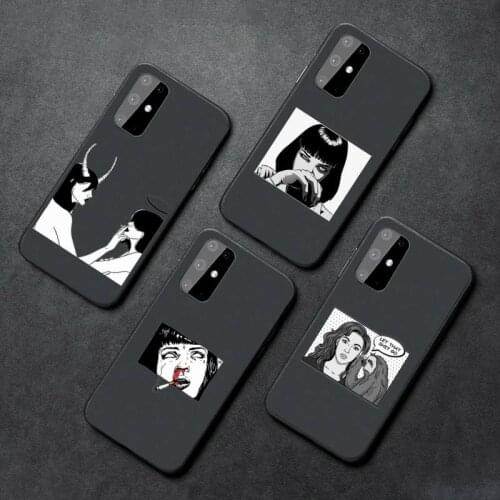 Cool smoking heartbreaker girl Phone Case For Samsung A21S A32 A51 A52 A71 A50 A12 S10 S20 S21 Plus Fe Ultra