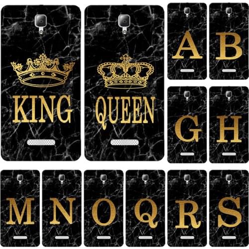 Phone case for Lenovo A2010 A2010-a A2580 A2860 Marble Golden alphabet background Soft Print Cover Fundas