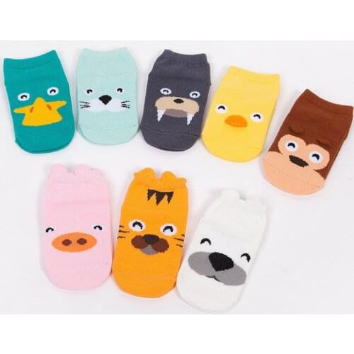Kids Boys Socks Children Baby Toddler Fashion Cute Animal Anti Slip Socks Kids Baby Summer Girls Short Sock