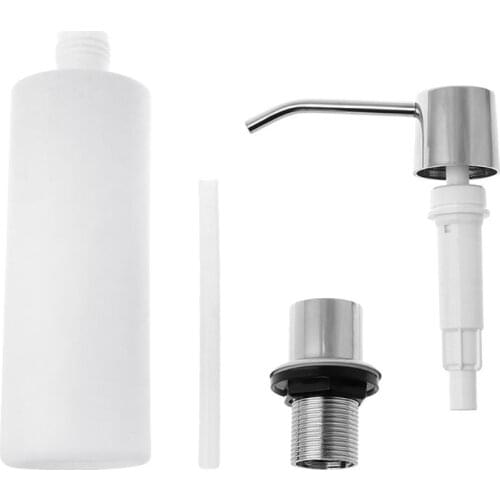 C5AC 300ml Soap Dispenser Built-In Installation Lotion Pump Liquid Detergent Organizer Plastic Sanitizer Container