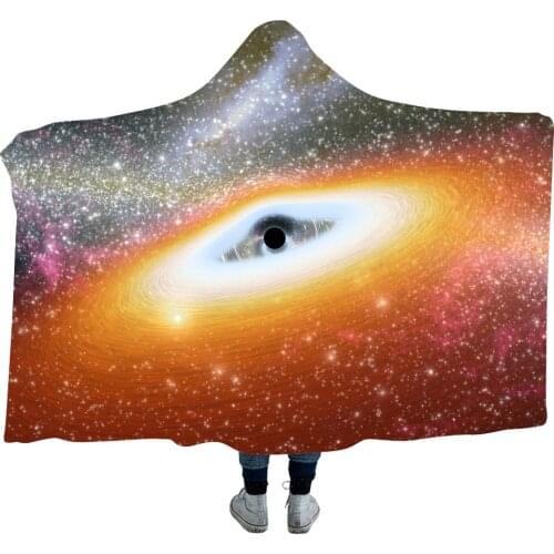 Vast Universe Galaxy 3D Digital Printing Flannel Magic Cape Comfortable Warmth Antistatic Household Winter Heating Cape Blanket