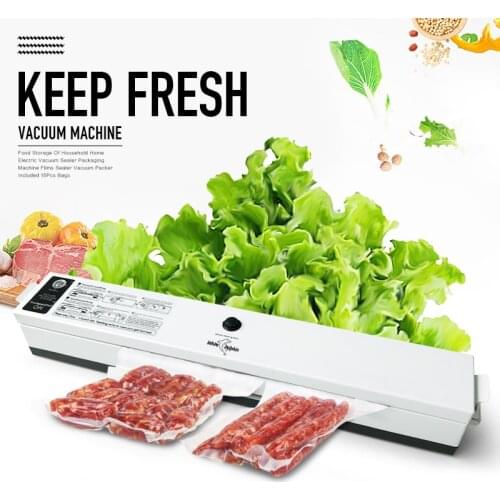 Household Food Vacuum Sealer Packaging Machine 110V 220V Film Sealing Sealer Vacuum Packer 15 Pcs bags Vacuum Sealer
