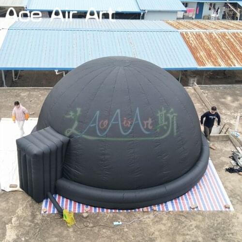 Giant Inflatable Dome Air Blown Immersive Planetarium Tent With 2 Circle Ring Customized In Color,Demension Made In China