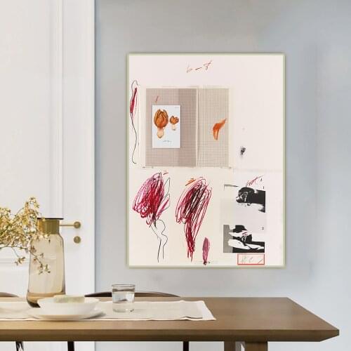 Citon Cy Twombly《Natural History Part I Mushrooms》Canvas Art Oil Painting Artwork Picture Wall Background Decorations Home Decor