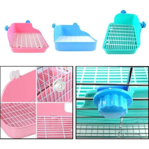 Rabbit Litter Box, Small Animal Toilet Corner Potty Indoor Toilet, Pet Toilet