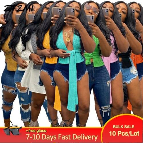 Bulk Items Wholesale Lots Women Knitted Sweater Top Autumn Winter Fashion Vest Black Casual White Jumper Female Pullover Y2K