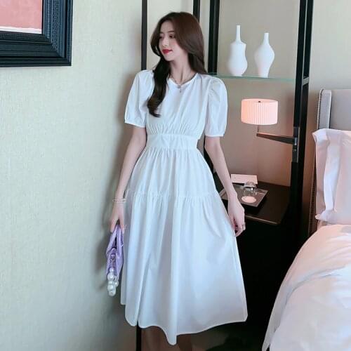 Lady Laixi Solid Summer Dresses