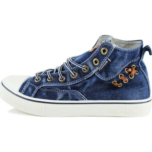 2021 comemore Men Canvas Shoes Fashion High top Mens Breathable Canvas Lace up Vulcanize Shoes