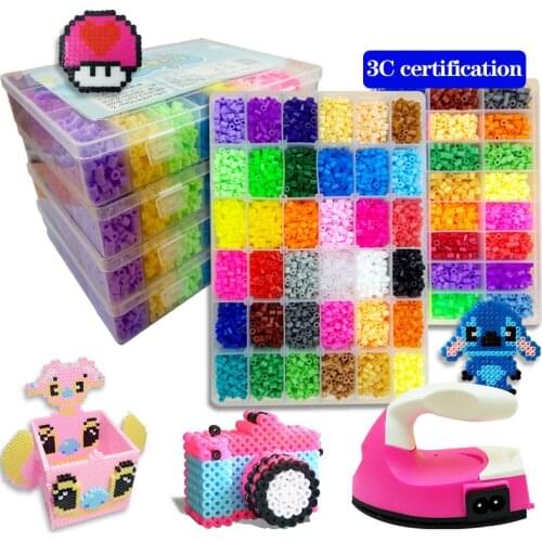 24/48/72 colors box set hama beads toy 2.6/5mm perler educational Kids 3D puzzles diy toys fuse beads pegboard sheets ironing pa