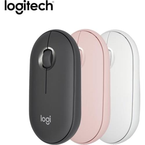 New Logitech PEBBLE Bluetooth Mouse Thin&Light Silent Mice Portable Modern Colorful Black/Gray/Pink