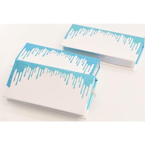 Wholesale Custom Packaging Eyelashes Box Package Lash Boxes Lavender Case Faux Cils Mink Lashes Strip White Storage Bulk Vendors