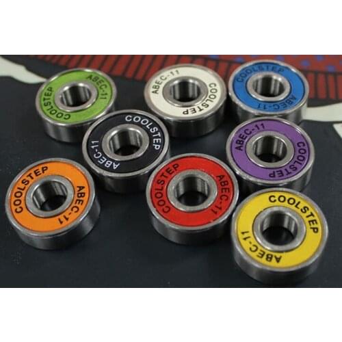 Original CoolStep ABEC-11 Skateboard Bearing ABEC11 Chrome Steel 7-Beads 608 Skate Drift Board Skating Bearings 8 Pcs/Lot