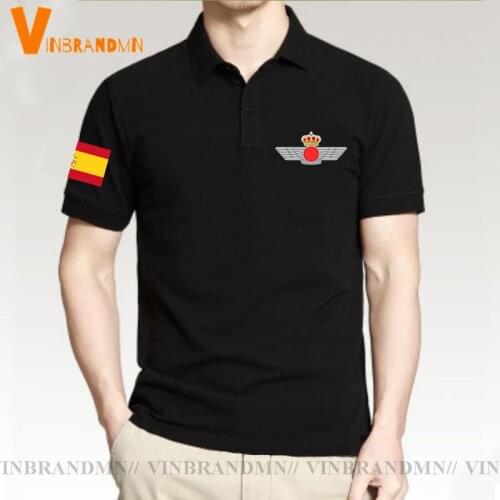 Armed Forces Kingdom of Spain Espana ESP Printed Polo Shirt mens Fashion country Cotton Spanish Military Air Solid Polo Shirts
