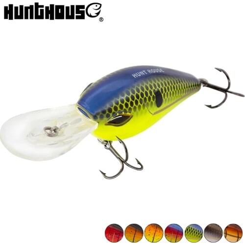 HuntHouse crankbait leurre Deep dive crankbaits crank 60mm13.5g 75mm30g wobbler pesca for bass pike freshwater LW119 fishing lur