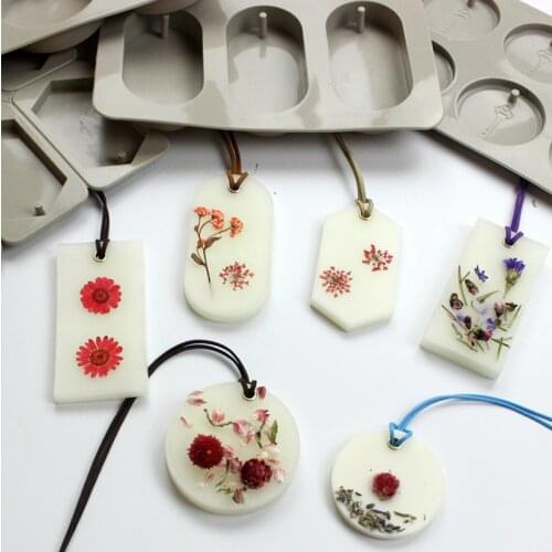 Silicone Soap Mold Handmade Hexagonal Aromatherapy Wax Plaster Soap Making Molds DIY 6-Cavity Candle Soap Mold