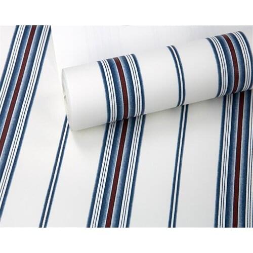 Beibehang Modern bedroom living room TV background wall green wallpaper vertical striped home decoration 3d wallpaper roll