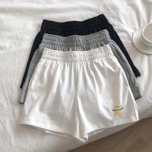 Sports hot pants womens summer new style version of high waist loose and thin outer wear wide-leg short shorts for women Shorts