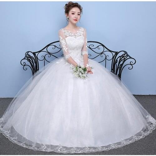 Wedding Dress Princess Dream Plus Size Wedding Dresses Bride Satin Ball Gowns Lace Up Dresses