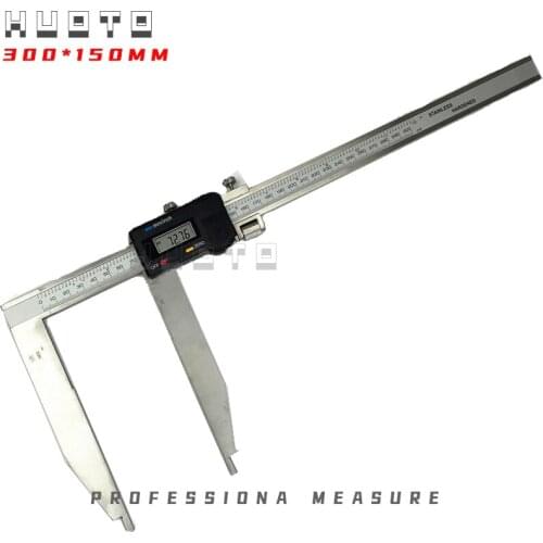 300mmx150mm heavy duty digital caliper 12inch long jaw stainless steel digital vernier caliper 0-300mm with long jaw 150mm