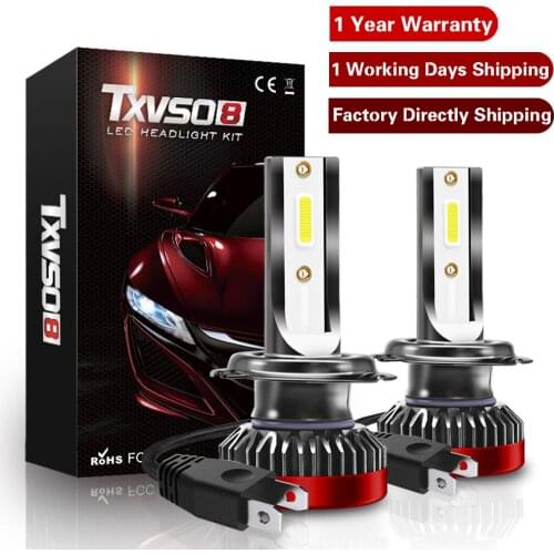 TXVSO8 H7 Led Lights 6000K White Super Bright H1 9005/HB3 9006/HB4 H8 H9 H11 H4 9012/HIR2 Mini Car Headlight Bulbs 8000LM Lamps