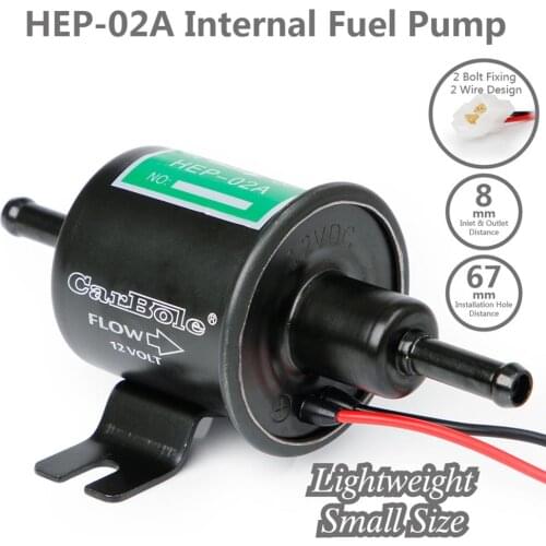 CarBole 12v Electric Fuel pump 4-7PSI Universal Oil Pump Compatible with All 12 Volt Cars , Trucks , Boats & Generators