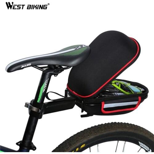 Bicycle Saddle Bag Waterproof Bike Basket Rear Large-Capacity Pannier Bike Shelf Bag With Bracket Rain Cover Rainproof Portable
