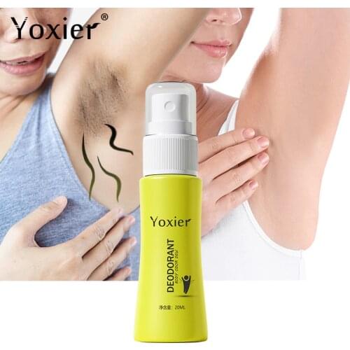 Yoxier Naturally Fresh Deodorant Spray Remove Odor Sweat Nourish Antibacterial Non-sticky Convenient Aloe Vera Extract 20ml