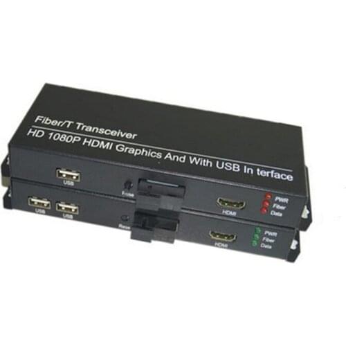 1 pair KVM Optical HDMI audio and video Optical mouse with USB connection keyboard HDMI to Fiber Single Fiber 20 KM SC