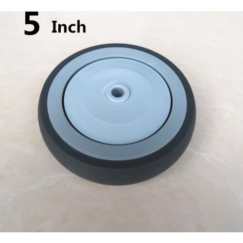 5 Inch Single Wheel Medium Caster Tpr Axle Silent Wear Resistant Trolley Flat Car