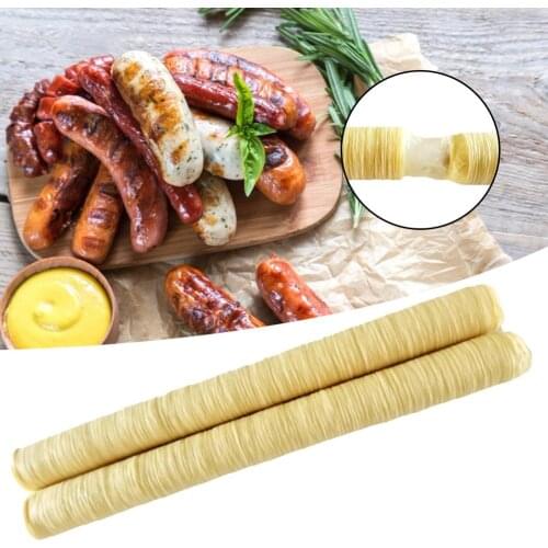 14x26mm Roast Sausage Dried Sausage Skin Sausage Hot Dog Collagen Casing Shell Collagen Protein Casings Sausage Ham Tool