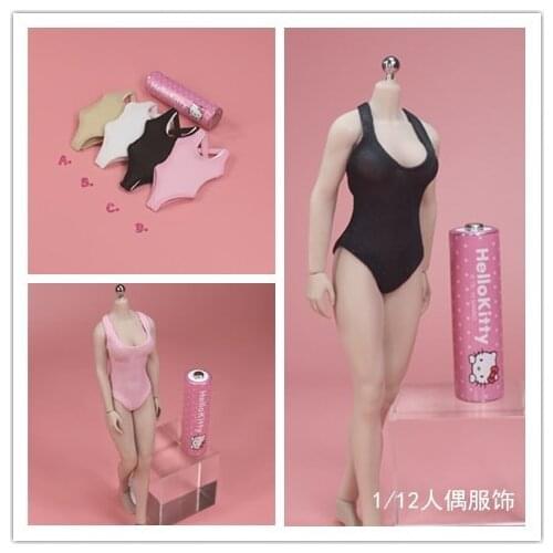 3 Color1/12 scale CF007 Female swimsuit one-piece sexy clothes for 6 inches action figures