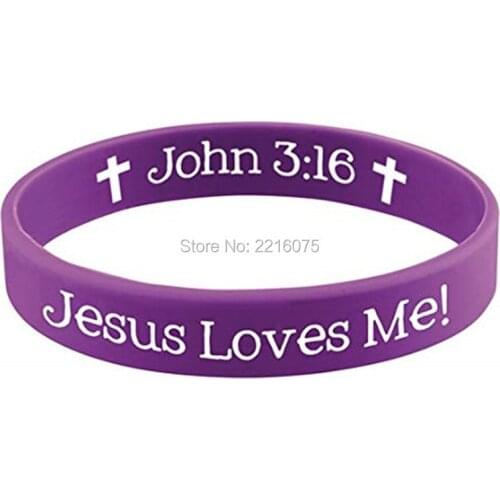 300pcs Christian Religious Jesus Loves Me! wristband silicone bracelets free shipping by DHL A