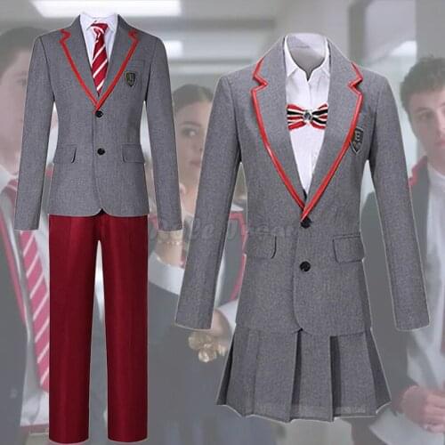 4PCS New TV Series Cosplay Elite Season School Uniform Adult Men Women Halloween Party Show JK Outfits Costume XS-2XL C150M246