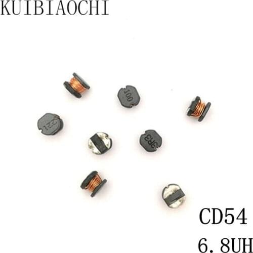 50pcs/LOT SMD Power Inductor CD54 6.8UH 6R8 5.8*5.2*4.5MM Unshielded winding inductor
