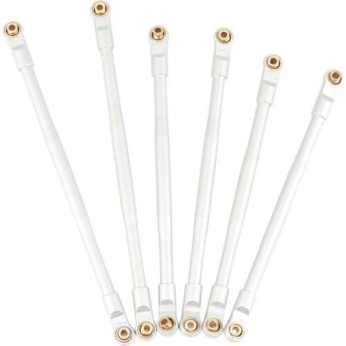 6 Pcs Metal Link Rod Linkage Pull Rod Set for AXIAL RBX10 Ryft 1/10 RC Crawler Upgrade Parts Accessories