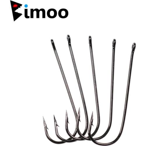 Bimoo 500PCS Barbed Fish Hook Baitholder Aberdeen Long Shank Fishing Hooks Fish Bait Holder Size10 9 6 4 3 2 1 2/0 3/0 wholesale