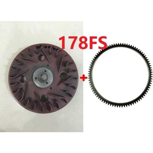 Fast Shipping diesel engine 178FS flywheel+Teeth air cooled suit for kipor kama and Chinese brand