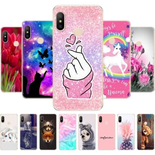 For Xiaomi MI A2 LITE Case Painted Silicon Soft tpu Back Phone Cases Cover For Xiomi MI A2 LITE Full Protection Coque Bumper